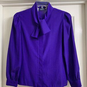 Haberdashery Collection by Personal Women's Purple Blouse, Size 8